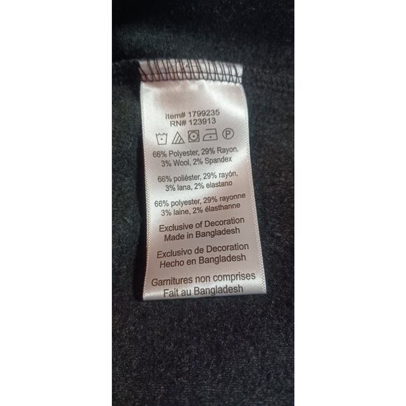 Jachs New York Men's Large Gray Wool Blend Crewneck Sweater Herringbone Pattern - Picture 7 of 8